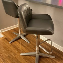 Modern Bar Stools – Adjustable, Swivel, Like New – Great Deal