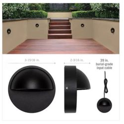 Armacost Lighting
4 in. Surface Mount Integrated LED Hardwired Step Deck Rail Light
