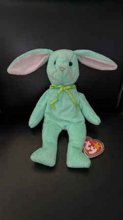 Ty Beanie Baby Teal Bunny Plush