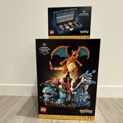 LEGO Pokemon Venusaur, Charizard and Blastoise (72153) + Kanto Badge Set (40892)