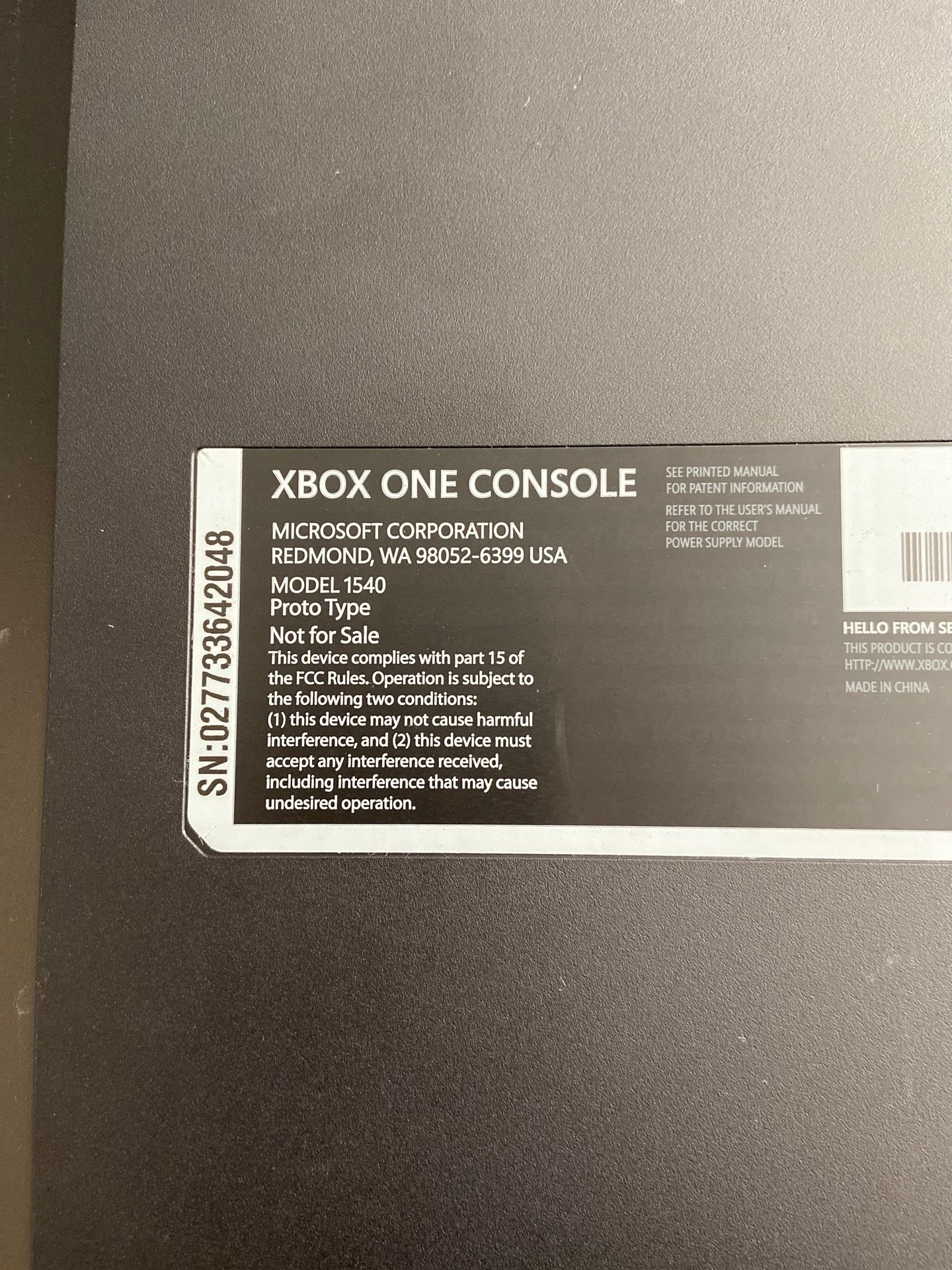 Xbox One Console Prototype for Sale in Bellevue, WA - OfferUp