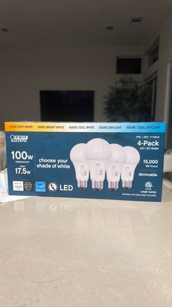 Feit Electric 100W Replacement 5-CCT LED A21 Bulbs,
