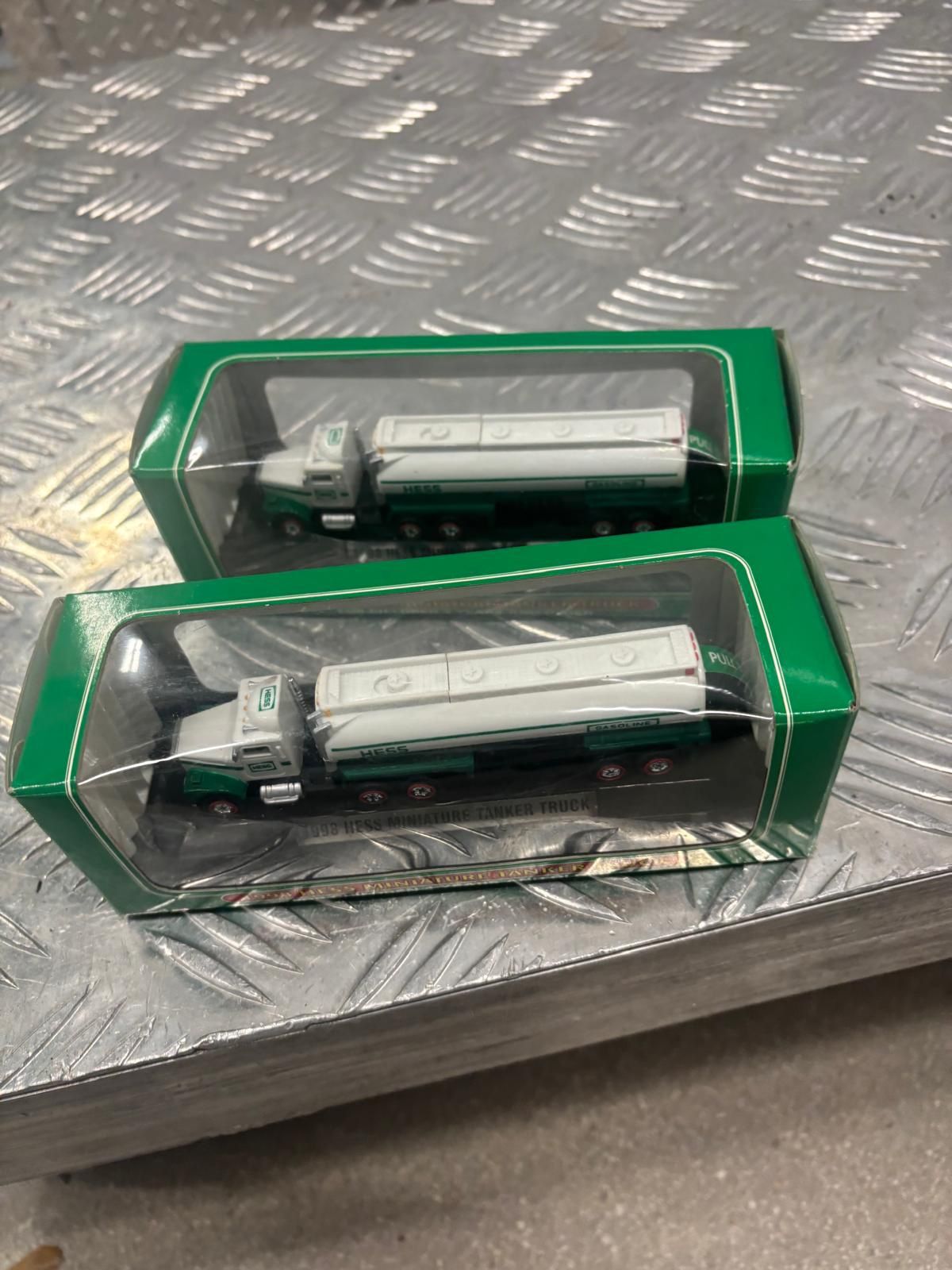 1998 Hess Miniature Tanker Trucks, -the first miniature in the Hess Toy Truck series. New in boxes  $30 each 