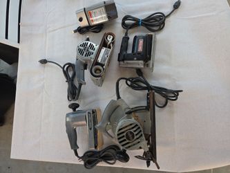Collection of vintage craftsmen and sears power tools