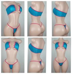 Custom Designed Mermaid Style Exotic Dancewear Bikini