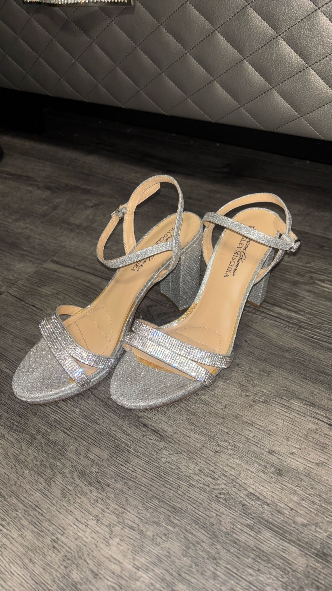 Silver Heels With Diamonds