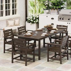 Premium HDPE Outdoor Dining Table Set Patio Furniture