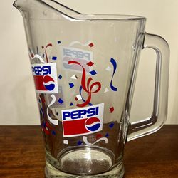 1980s Pepsi glass pitcher