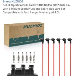 95-97 Ford Ranger Distributor Wires And Plugs Set