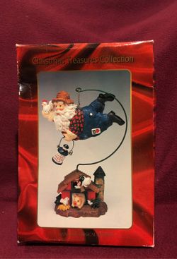 Mint Christmas Farm Santa 7” Musical Figure With Box !!