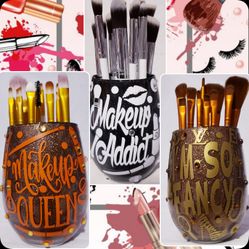 Makeup brush holders