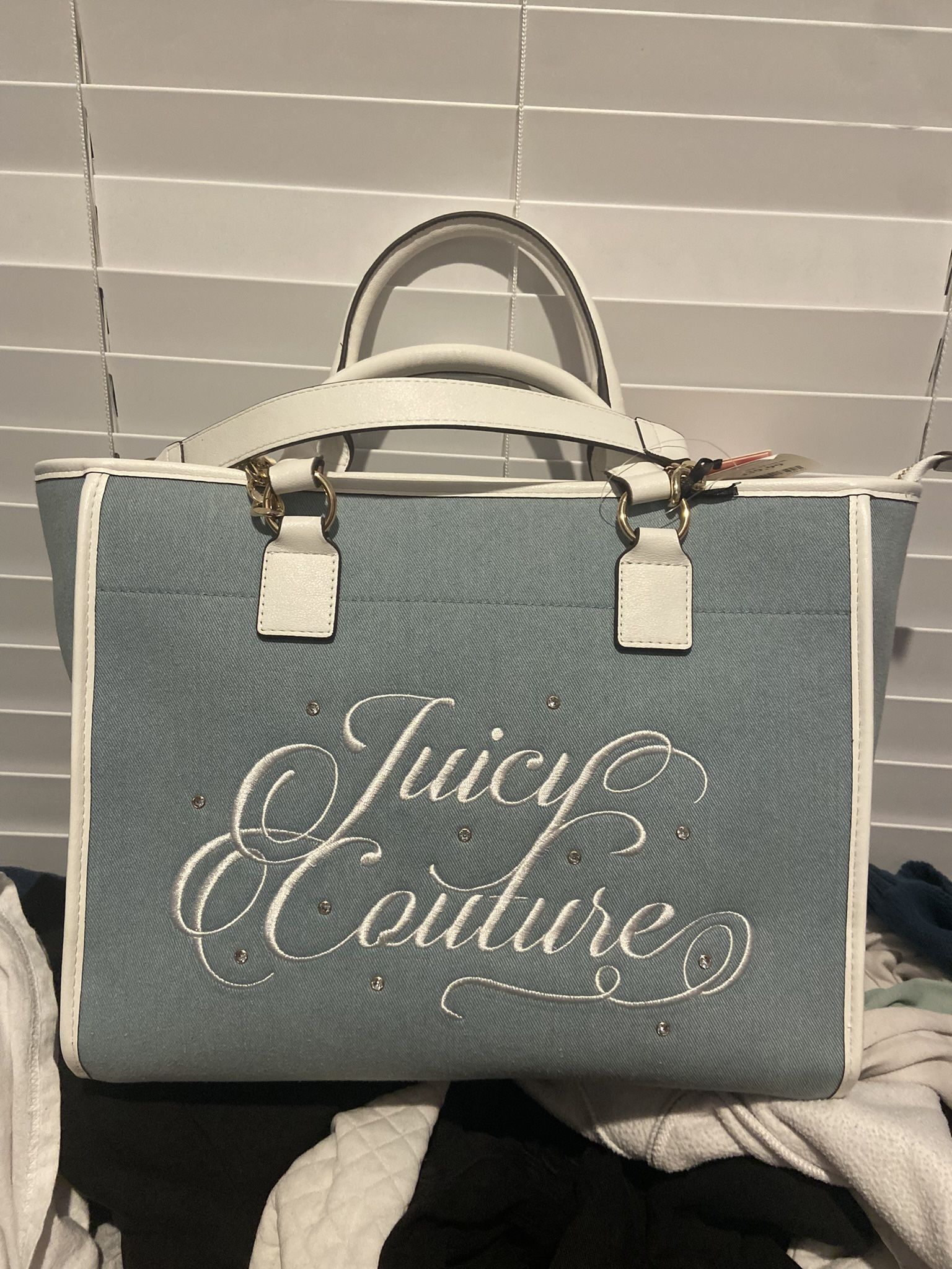 Juicy Couture Blue Denim Tote Bag