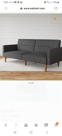 New in box futon sofa gray color