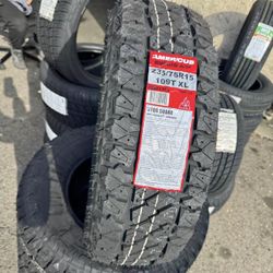 235-75-15 Americus Rugged ATR new 4 tires Free Mount Balance installation 235/75/15 llantas