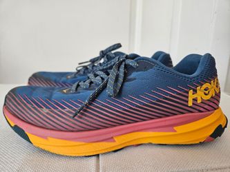 HOKA Torrent 2 Trail Running Shoes Moroccan Blue Saffron Yellow Women’s Size 8