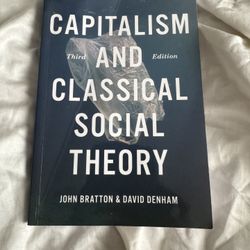Capitalism And Classical Social Theory 