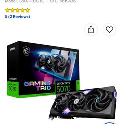 MSI - NVIDIA GeForce RTX 5070 12G GAMING TRIO OC