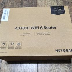 NETGEAR 4-Stream WiFi 6 Router (R6700AX) – AX1800 Wireless Speed (Up to 1.8 Gbps) | Coverage up to 1,500 sq. ft., 20 devices

