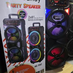 2x8" Bluetooth Portable Speaker comes with Remote