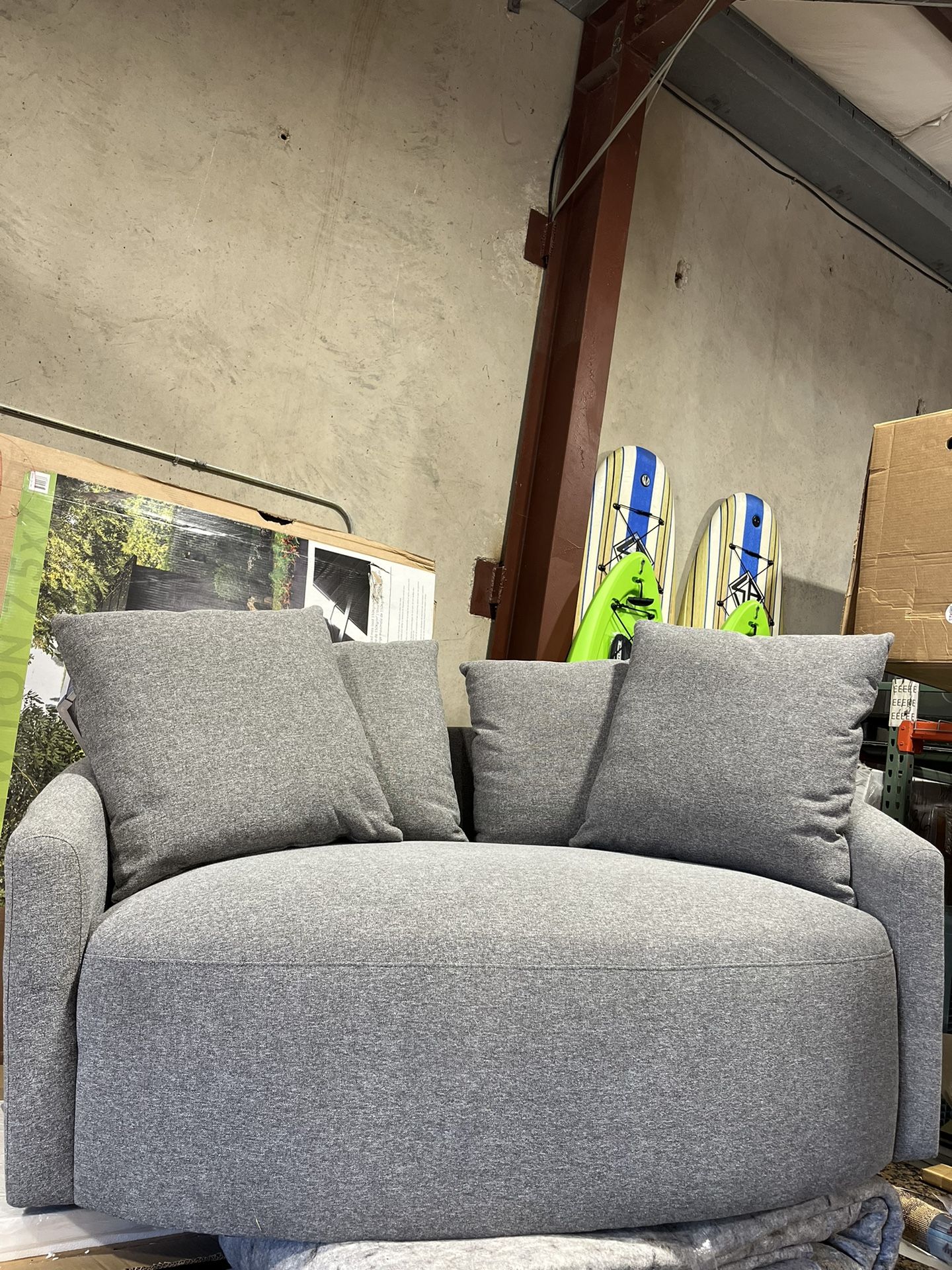 Thomasville 59" Fabric Swivel Chair Loveseat 5514