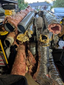 Scrap metal HVAC duct 6 7 8 inch duct pipe