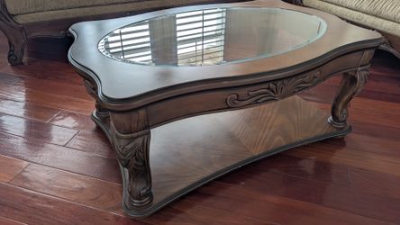 3-Piece Solid Wood Living Room Table Set - Coffee Table & 2 End Tables