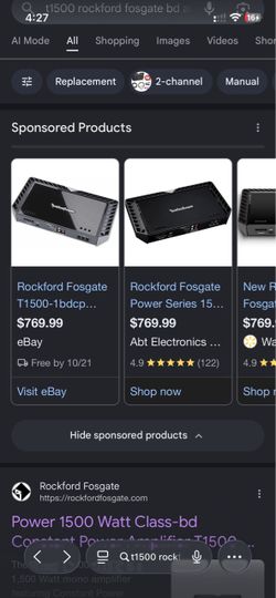 ROCKFORD FOSGATE T1 series SUBS AND AMP 2800 obo