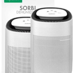 Air Dehumidifier w/Purifying Function, True HEPA Filter, Auto Shutoff, Touch Control