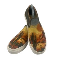 NEW Vans sneakers Women’s  9.5 Cali Tapestry Cactus Collection slip on NWOB