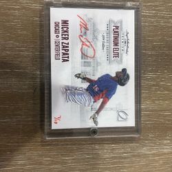 2014 ONYX PLATINUM ELITE MICKER ZAPATA-RED AUTO-7 OF ONLY 10!!!!-CUBS