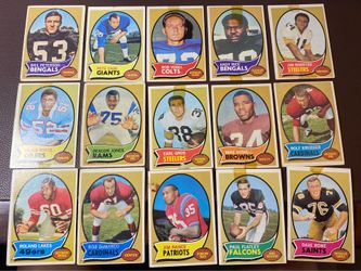 1970 Topps football card lot 32 cards