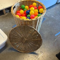 Nice Basket With Ball Pit Style Plastic Balls