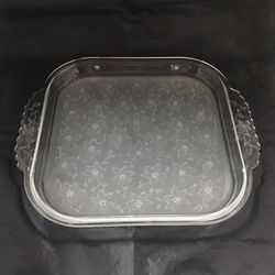 Fantasia PRINCESS HOUSE Poinsettia Frosted Bake-n-Serve Tray Platter #536