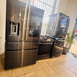 REFRIGERATOR WASHER DRYER AND STOVE