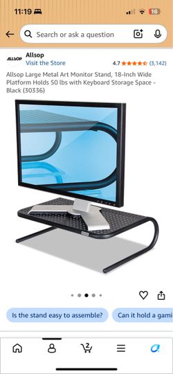 Metal monitor riser