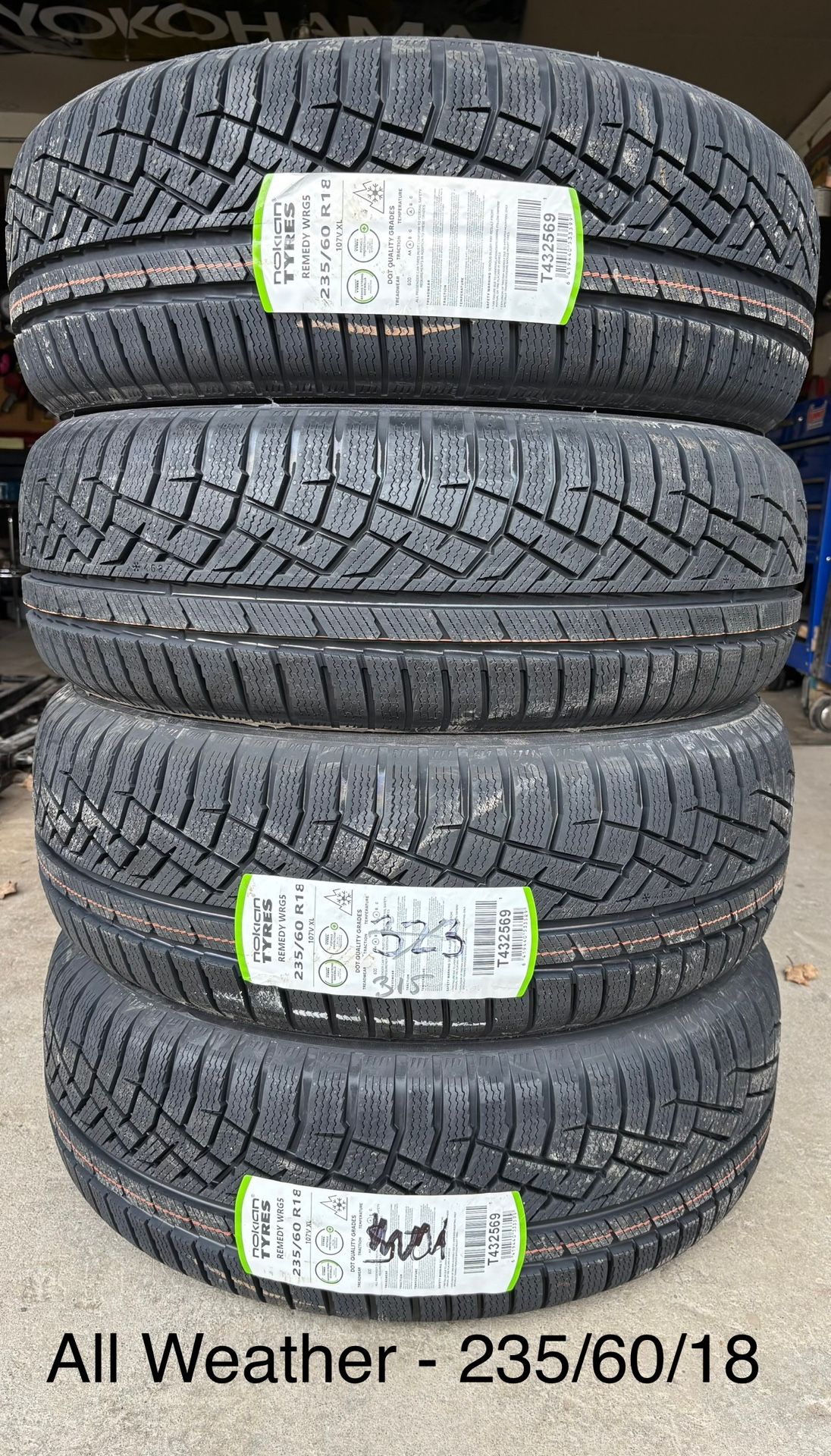 (4) - 235/60/18 Nokian Remedy WRG5 All Weather Tires
