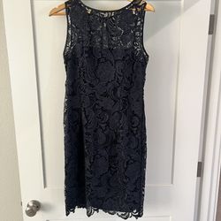 Nordstrom Navy Lace Dress Brand New Size 8