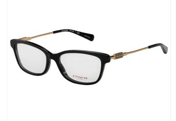 COACH Fashion Unisex Black Rectangular Glasses/HC6163/5002/54/black/nib