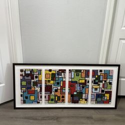 Beautiful Mosaic Tile Framed Art by Israeli Artist Raphael Hirschfeld
