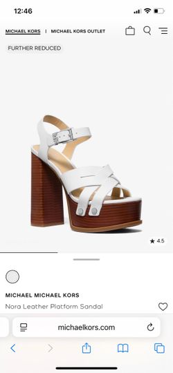 Michael Kors Nora Leather Platform Sandal