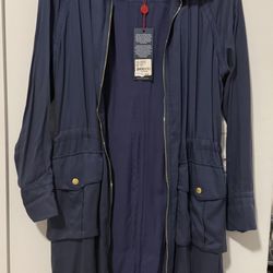 New True Religion Bike Trench Coat S