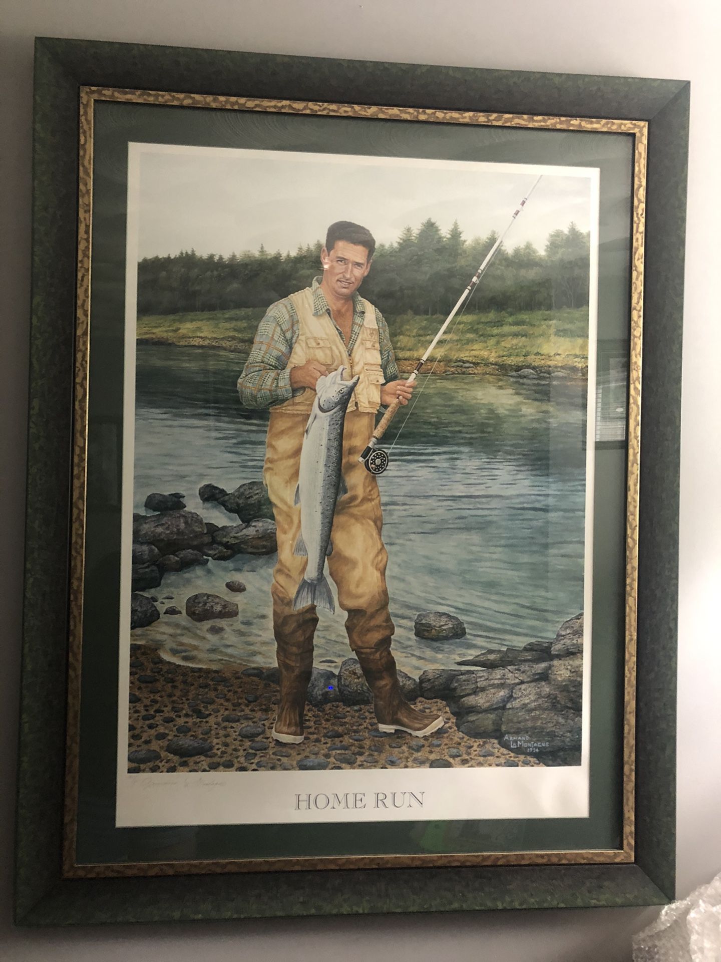 Ted Williams fishing - by ARMAND LAMONTAGNE