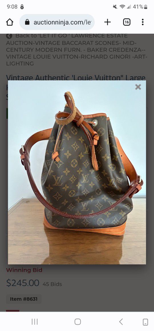 Sold at Auction: (2) VINTAGE LOUIS VUITTON NOE DRAWSTRING BAGS