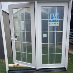New Patio Door Jeld Wen 550 Series Aluminum Clad Outside Wood Inside Jam Is 6 Inch Size W71.1/2 H79.1/2 $1550 