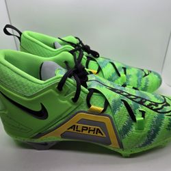 Nike Alpha Menace Pro 3 Razor Sharp Cuts Green Black Cleats FB8442-303 Size 13