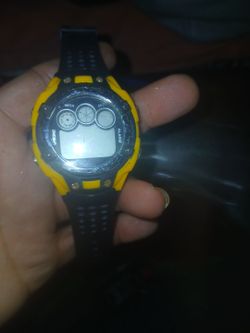 hronograph Men's Digital Sport Quartz Analog Water Resistant Watch Yellow