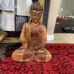 handmade wooden  Buddha
