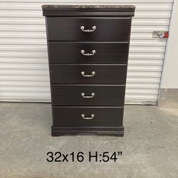 Dark Brown Ashley Furniture Chest Dresser 