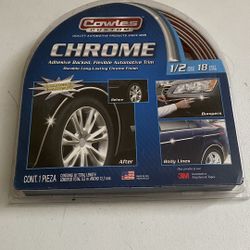 Cowles Custom - Premium RRF12 Universal Body Molding for All Vehicle - Easy Install, Chrome Finish,