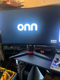 onn 24” FHD 1080p Gaming Monitor AMD FreeSync HDMI Adjustable VESA black tv stand monitor stand